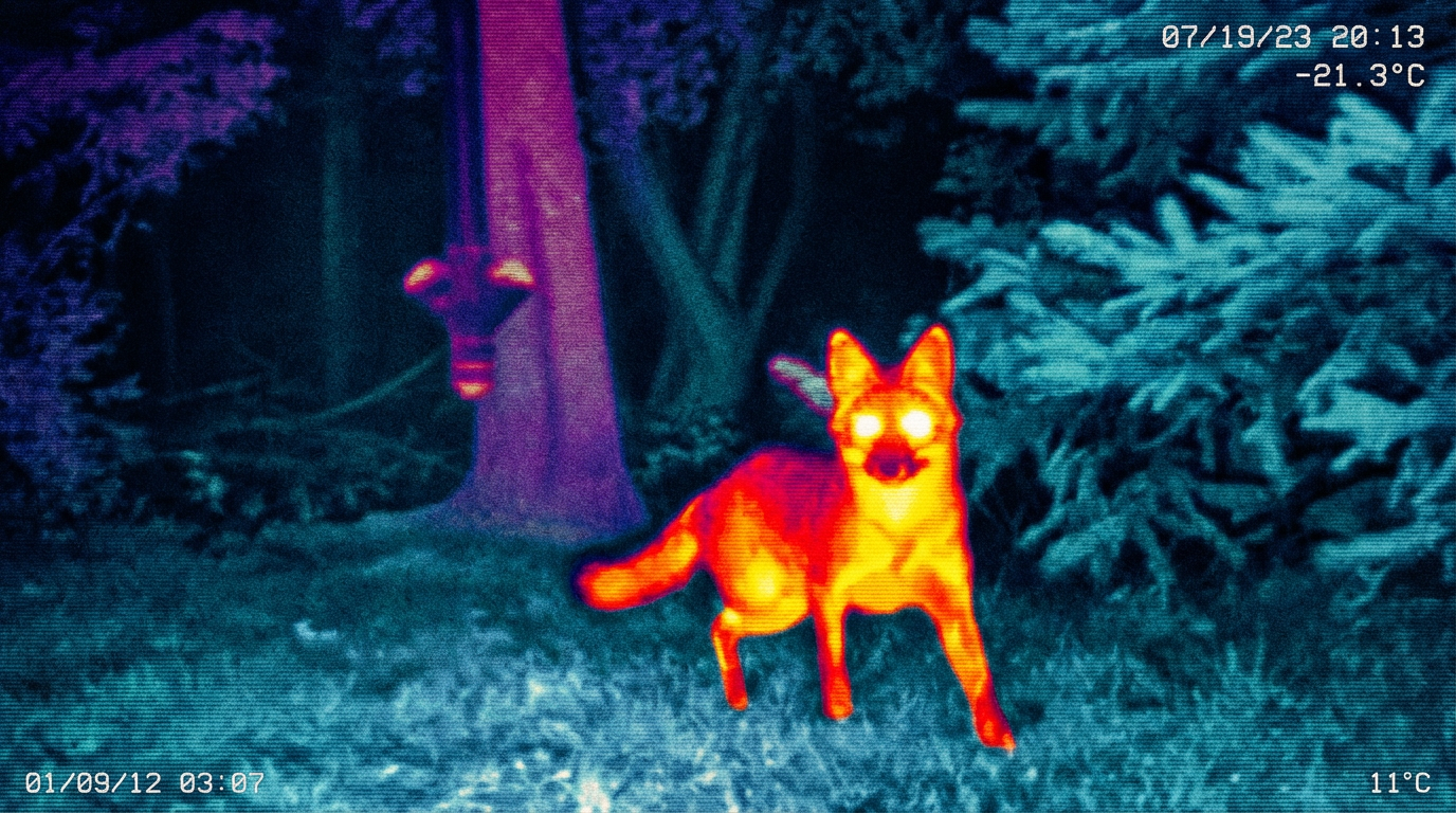 Thermal fusion demo showing coyote